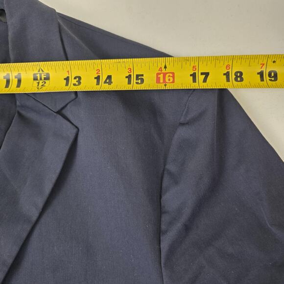 Theory Blazer Mens 42 Navy Blue Simons Lenix Two Button Stretch Cotton Jacket - Picture 7 of 15